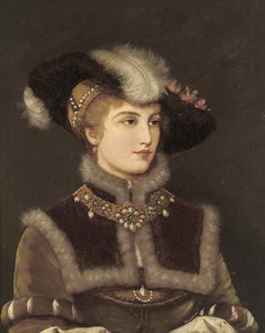 Portret młodej damy w futrzanym kapeluszu